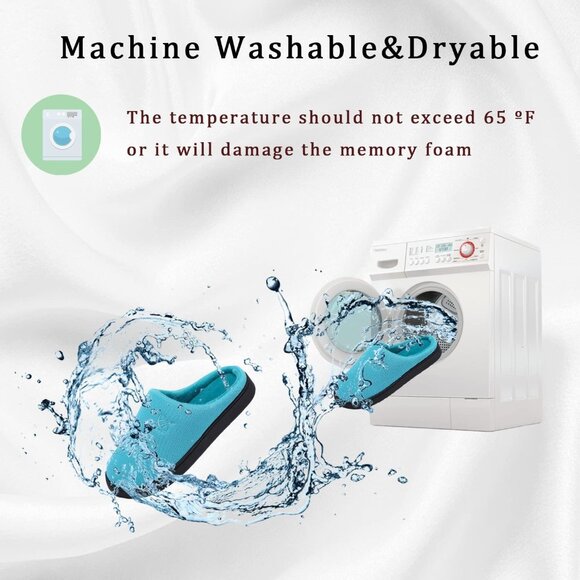 Memory Foam Slippers with Waffle Fabric for Breathable Comfort - Size 7-8W/5-6M - Picture 5 of 7